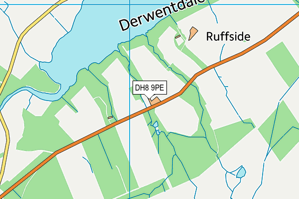 DH8 9PE map - OS VectorMap District (Ordnance Survey)