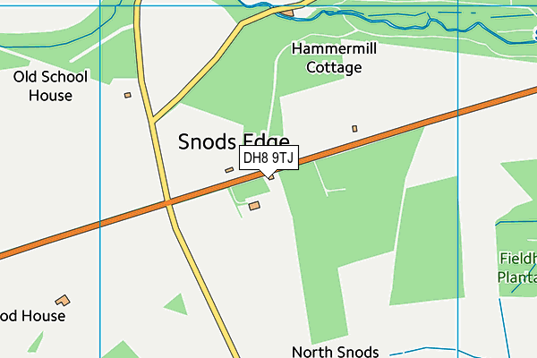 Snods Edge Sports Field map (DH8 9TJ) - OS VectorMap District (Ordnance Survey)