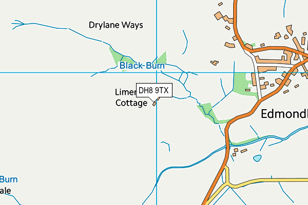 DH8 9TX map - OS VectorMap District (Ordnance Survey)
