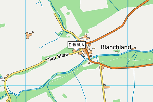 Blanchland Village Hall map (DH8 9UA) - OS VectorMap District (Ordnance Survey)