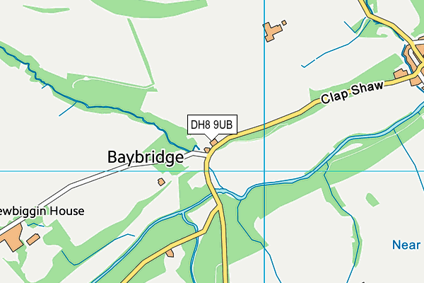 Blanchland Sports Club (Closed) map (DH8 9UB) - OS VectorMap District (Ordnance Survey)