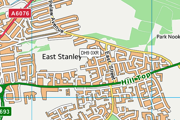 Beamish & East Stanley Sports Club map (DH9 0XR) - OS VectorMap District (Ordnance Survey)