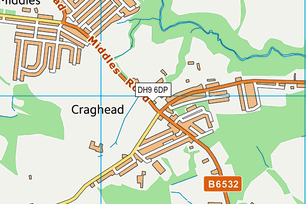 DH9 6DP map - OS VectorMap District (Ordnance Survey)