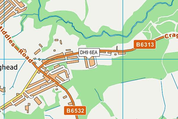 DH9 6EA map - OS VectorMap District (Ordnance Survey)