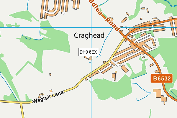 DH9 6EX map - OS VectorMap District (Ordnance Survey)