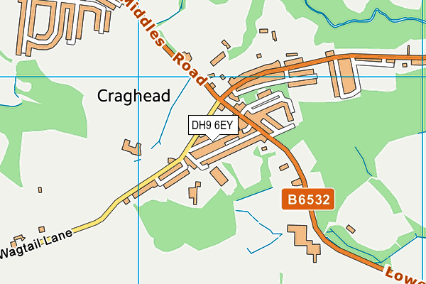 DH9 6EY map - OS VectorMap District (Ordnance Survey)