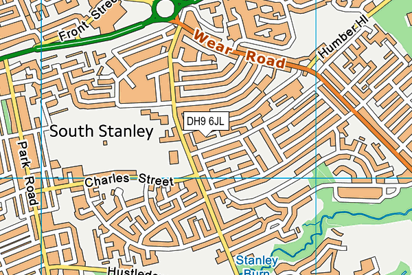 DH9 6JL map - OS VectorMap District (Ordnance Survey)