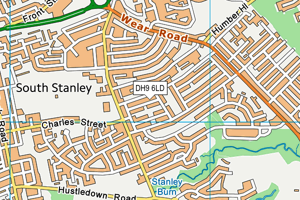 DH9 6LD map - OS VectorMap District (Ordnance Survey)