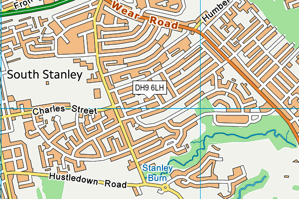 DH9 6LH map - OS VectorMap District (Ordnance Survey)