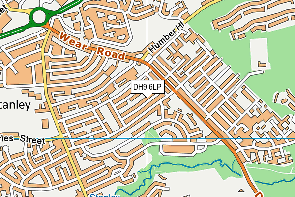 DH9 6LP map - OS VectorMap District (Ordnance Survey)