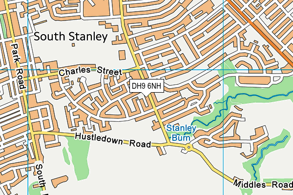 DH9 6NH map - OS VectorMap District (Ordnance Survey)