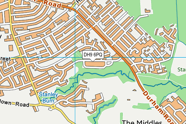 DH9 6PQ map - OS VectorMap District (Ordnance Survey)