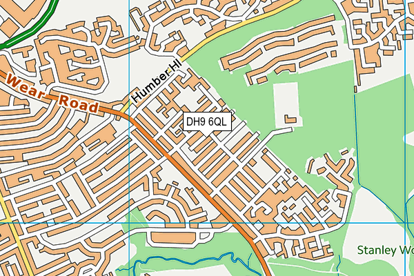 DH9 6QL map - OS VectorMap District (Ordnance Survey)