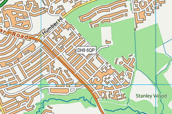 DH9 6QP map - OS VectorMap District (Ordnance Survey)