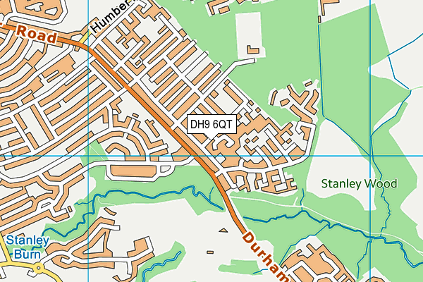 DH9 6QT map - OS VectorMap District (Ordnance Survey)