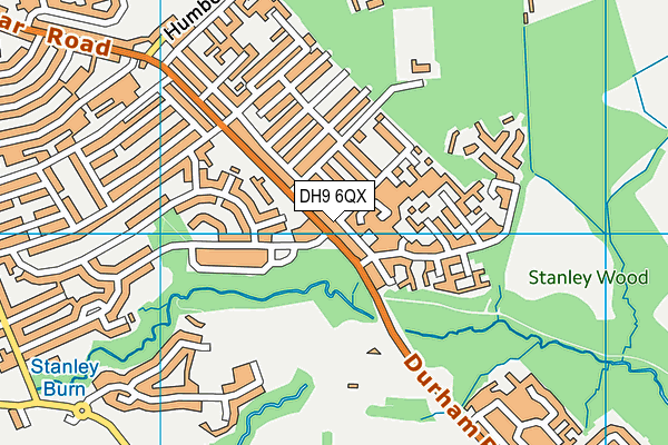 DH9 6QX map - OS VectorMap District (Ordnance Survey)