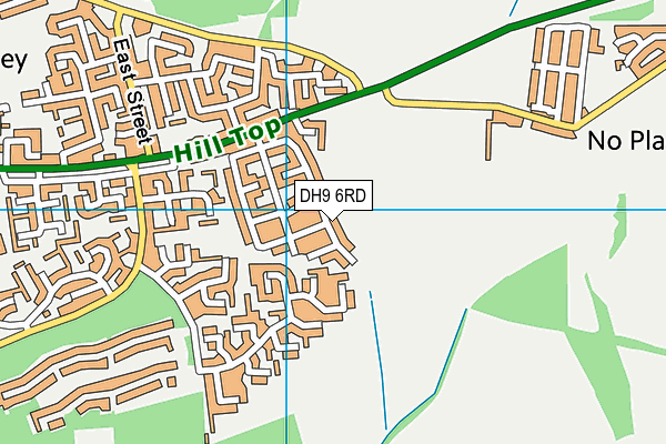 DH9 6RD map - OS VectorMap District (Ordnance Survey)