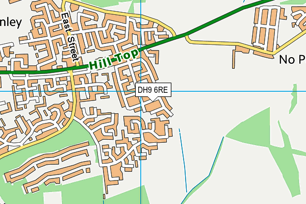DH9 6RE map - OS VectorMap District (Ordnance Survey)