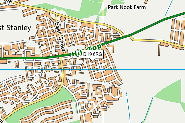 DH9 6RG map - OS VectorMap District (Ordnance Survey)