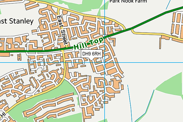 DH9 6RH map - OS VectorMap District (Ordnance Survey)