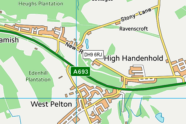 DH9 6RJ map - OS VectorMap District (Ordnance Survey)