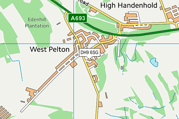 DH9 6SG map - OS VectorMap District (Ordnance Survey)