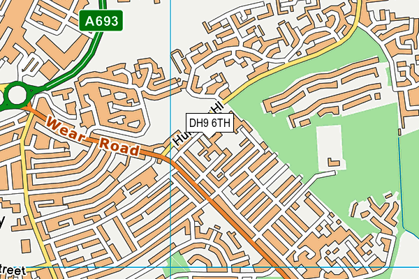 DH9 6TH map - OS VectorMap District (Ordnance Survey)