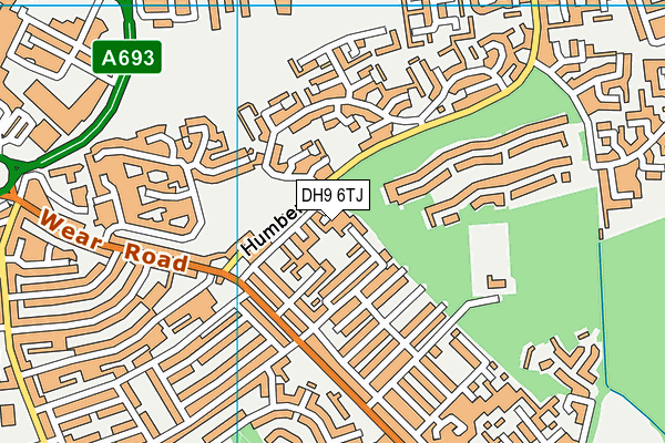DH9 6TJ map - OS VectorMap District (Ordnance Survey)