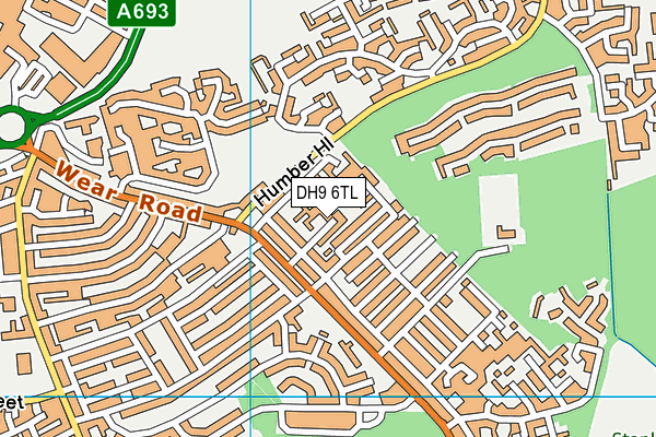 DH9 6TL map - OS VectorMap District (Ordnance Survey)