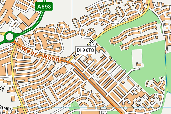 DH9 6TQ map - OS VectorMap District (Ordnance Survey)