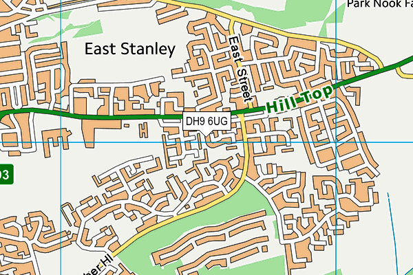 DH9 6UG map - OS VectorMap District (Ordnance Survey)