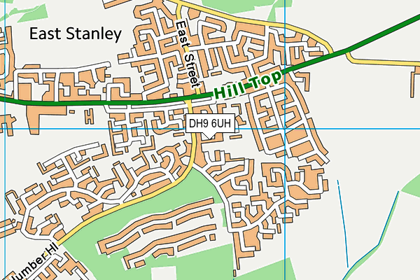 DH9 6UH map - OS VectorMap District (Ordnance Survey)