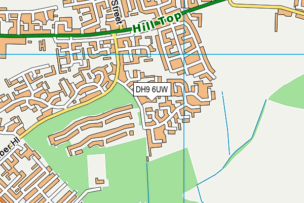 DH9 6UW map - OS VectorMap District (Ordnance Survey)