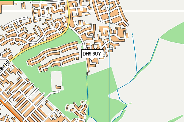 DH9 6UY map - OS VectorMap District (Ordnance Survey)