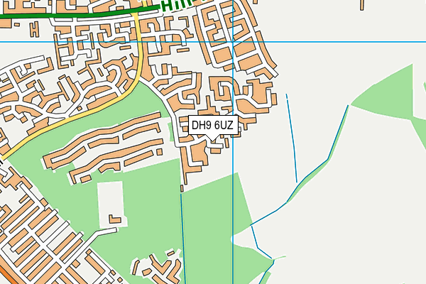 DH9 6UZ map - OS VectorMap District (Ordnance Survey)