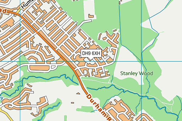 DH9 6XH map - OS VectorMap District (Ordnance Survey)