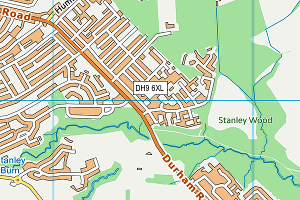 DH9 6XL map - OS VectorMap District (Ordnance Survey)