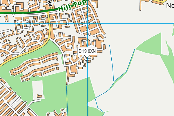 DH9 6XN map - OS VectorMap District (Ordnance Survey)
