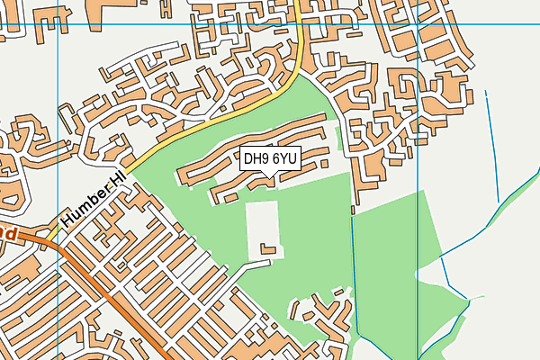 DH9 6YU map - OS VectorMap District (Ordnance Survey)