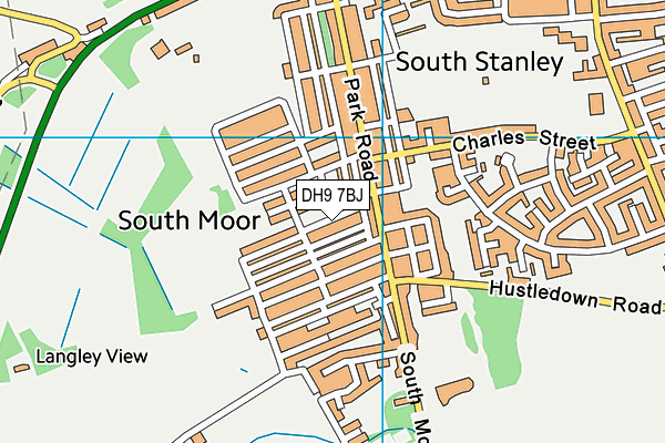 DH9 7BJ map - OS VectorMap District (Ordnance Survey)