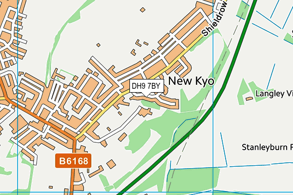 DH9 7BY map - OS VectorMap District (Ordnance Survey)