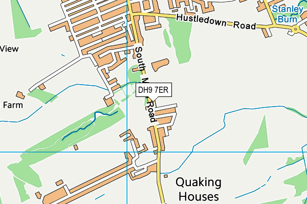 DH9 7ER map - OS VectorMap District (Ordnance Survey)