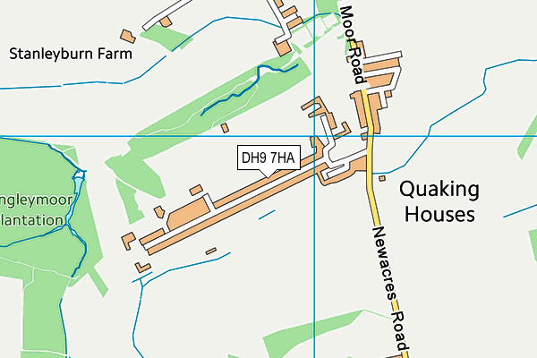 DH9 7HA map - OS VectorMap District (Ordnance Survey)