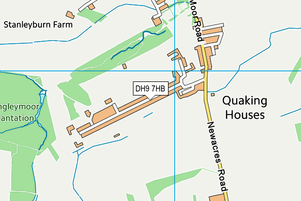 South Moor Sports Club map (DH9 7HB) - OS VectorMap District (Ordnance Survey)