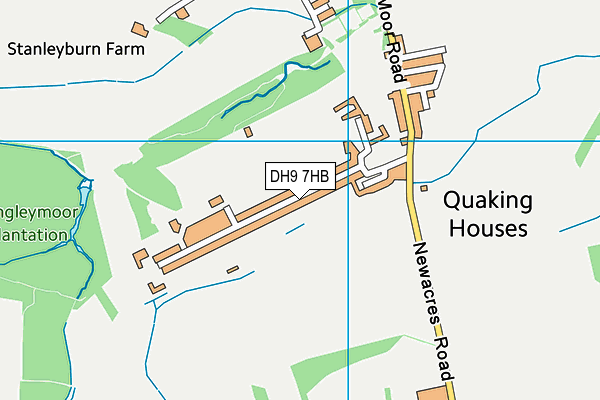 DH9 7HB map - OS VectorMap District (Ordnance Survey)