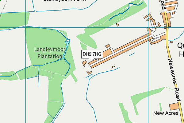 DH9 7HG map - OS VectorMap District (Ordnance Survey)