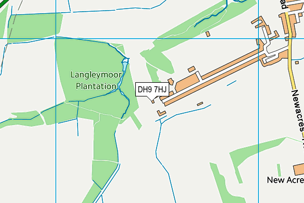 DH9 7HJ map - OS VectorMap District (Ordnance Survey)