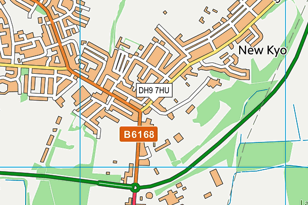 DH9 7HU map - OS VectorMap District (Ordnance Survey)