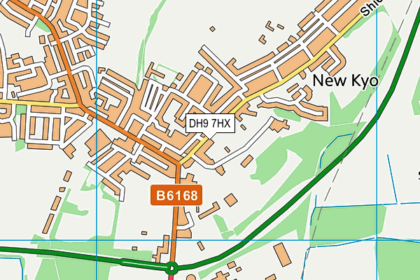 DH9 7HX map - OS VectorMap District (Ordnance Survey)