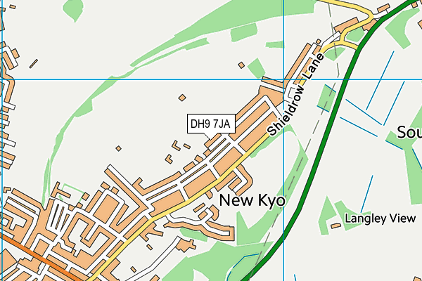DH9 7JA map - OS VectorMap District (Ordnance Survey)